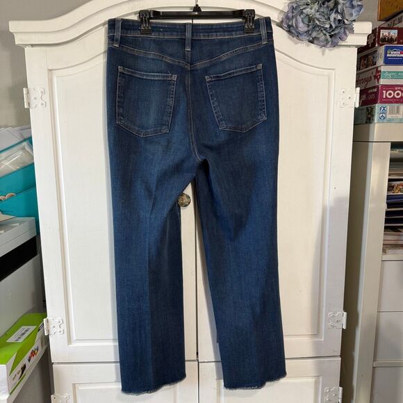 Chico's High Rise, Wide Leg, Raw Edge Hem, Size 8 - Picture 3 of 12